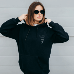 Quiet Mind, Strong Heart Hoodie – Inspirational Mental Health Sweatshirt